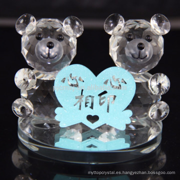 La mayoría del nuevo diseño de la moda Venta caliente del oso lindo del cristal con el corazón del amor